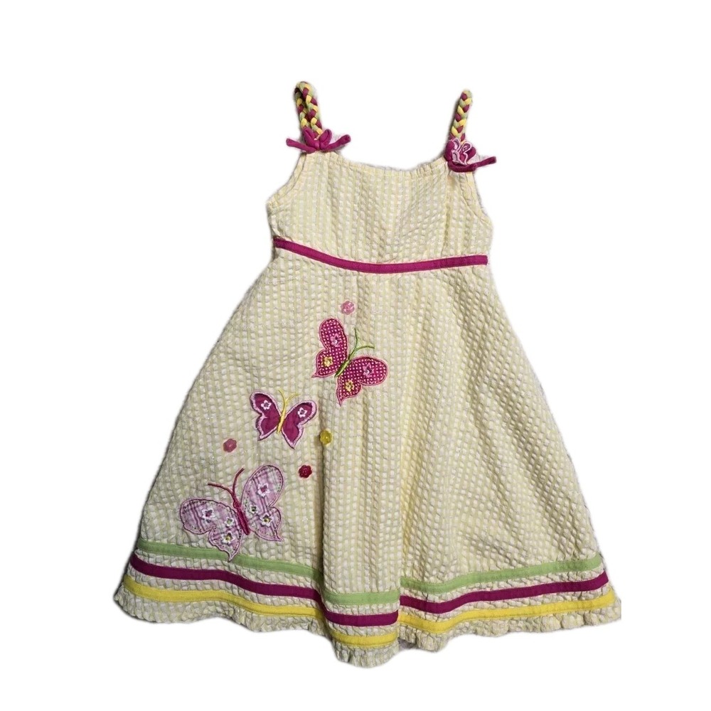 Jenny & ME Girls Tank Dress  5 Yellow Pink Floral